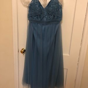 blue semi-formal dress